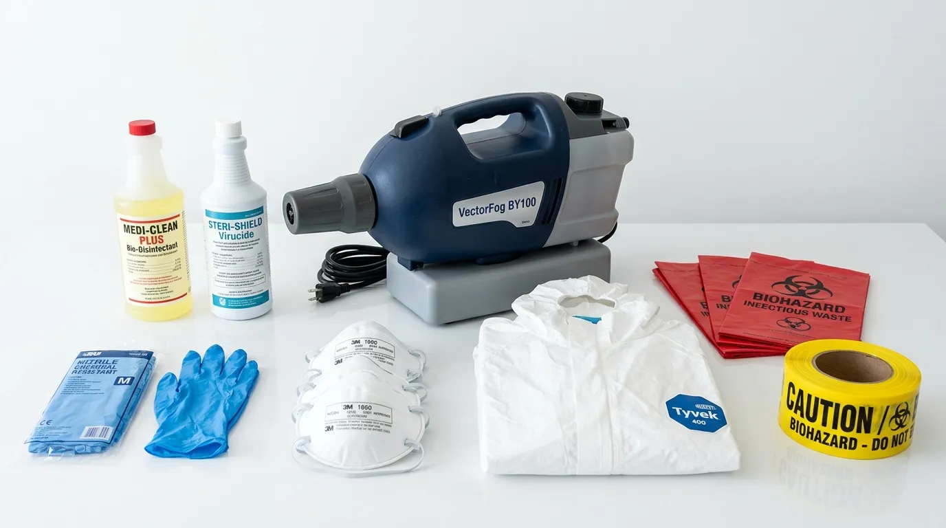 Professional biohazard remediation crew working in Fort Pierce